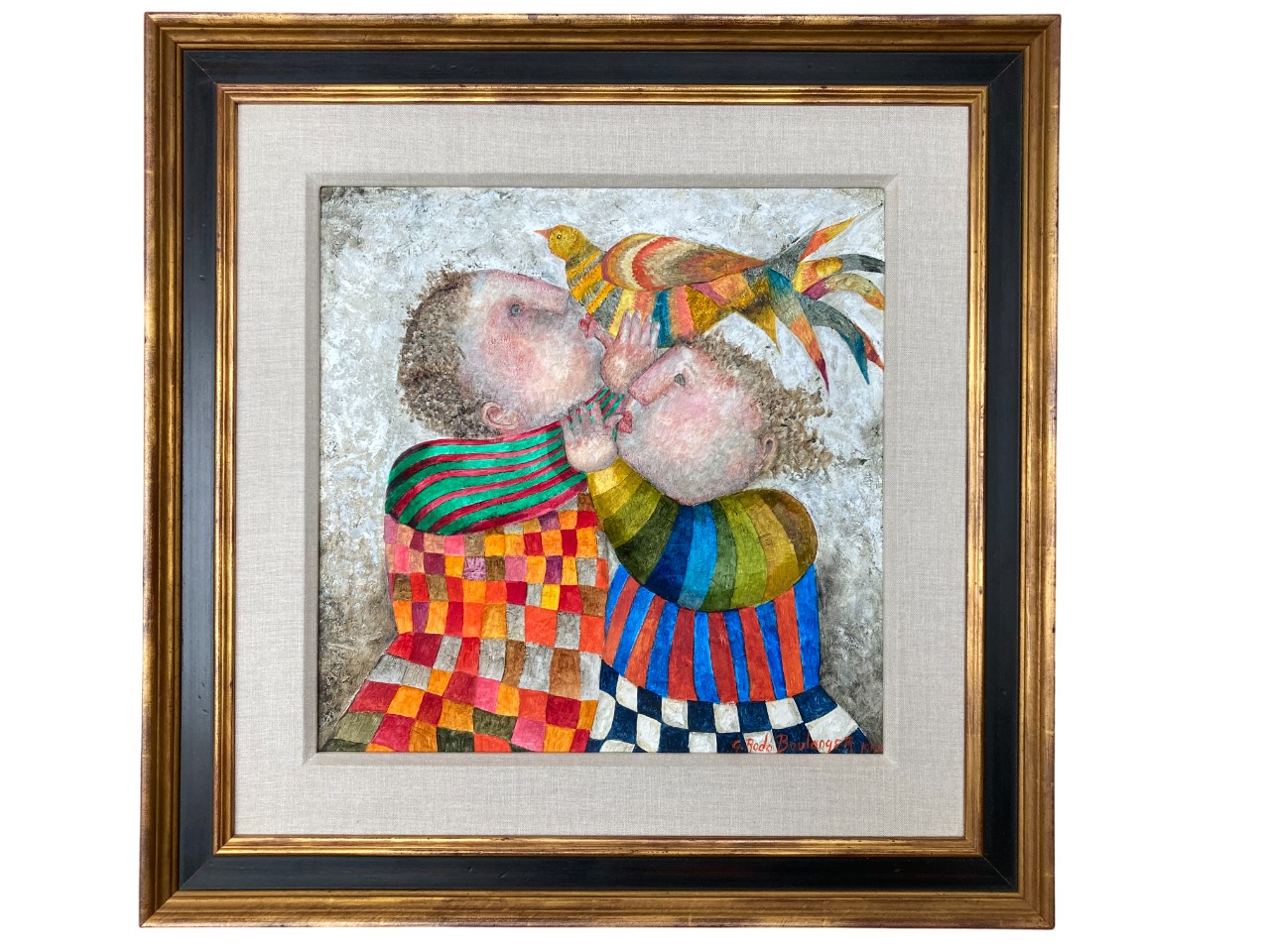 Sisters (unique oil
on canvas)