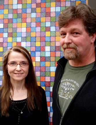 Jennifer and artist David
                                    Eckert