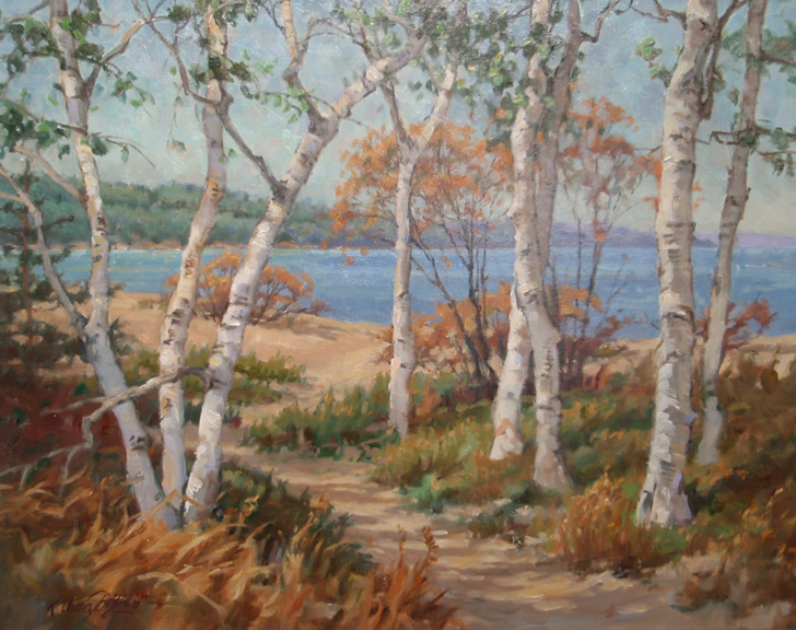 Birches on Lake Charlevoix
