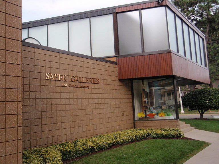 Saper Galleries front
        entrance in downtown East Lansing, Michigan