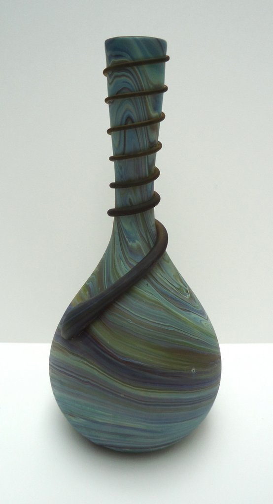 Long neck
                  vase with wrap
