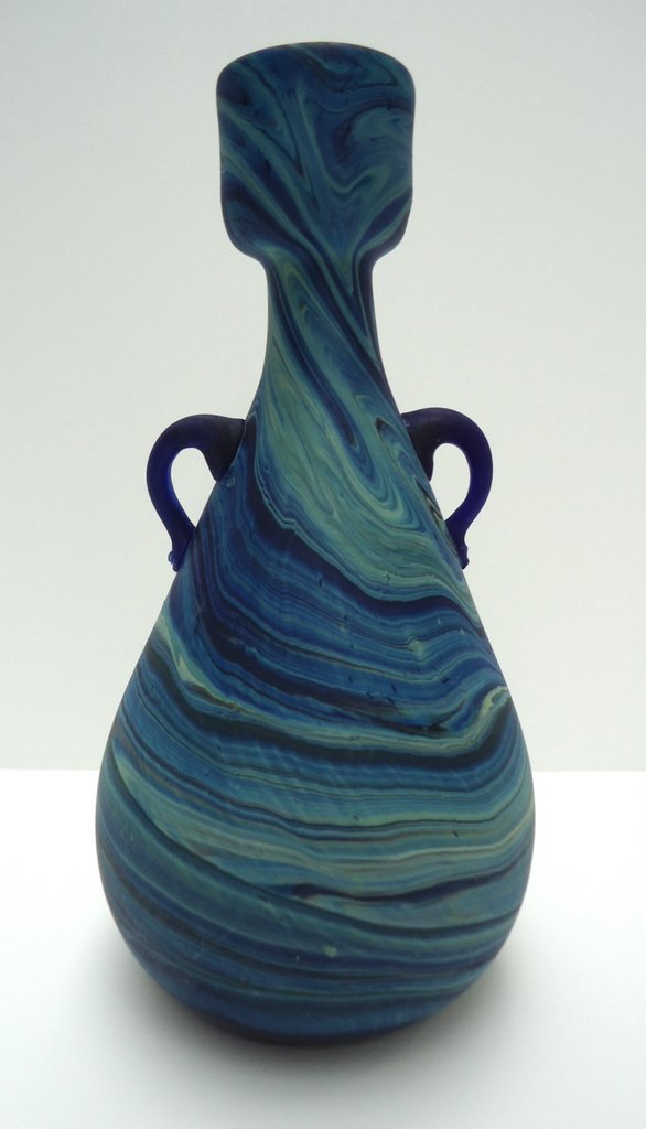 Blue vase
                  with two handles