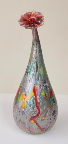 Colorful flower top vase