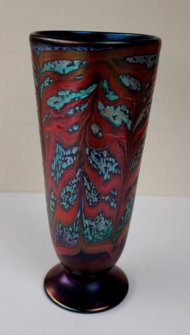 Footed flared cylinder vase