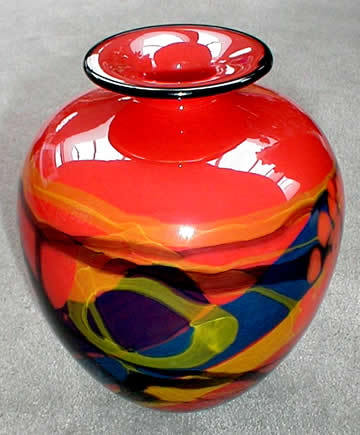 Red
                    Vessel with Lip 8"