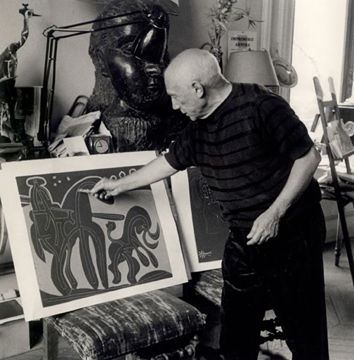 Picasso in studio 1959