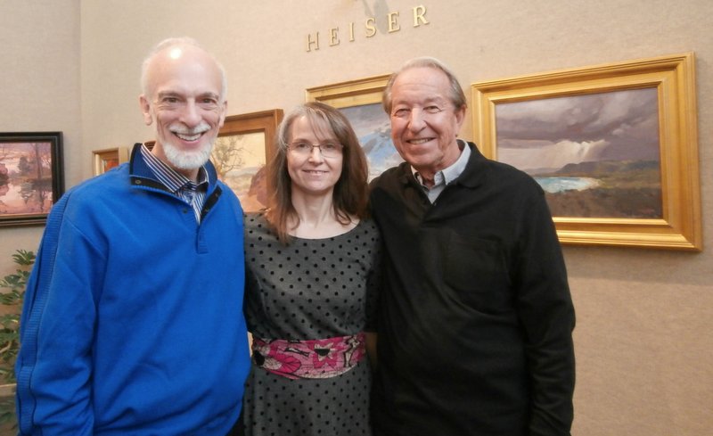 Roy
                  Saper, jennifer, Lou Heiser at the exhibition oeping