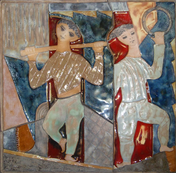 Two Figures In Three Panels