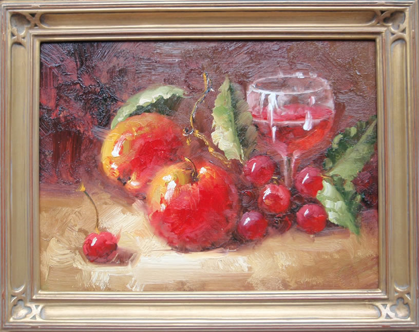 Apples
                        and Cherries still life