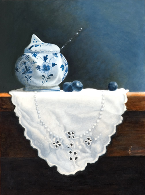 Delft
                  with blueberries